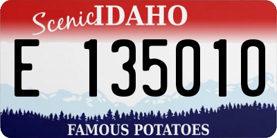 ID license plate E135010
