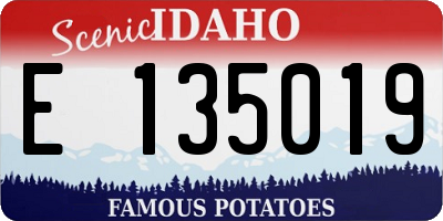 ID license plate E135019