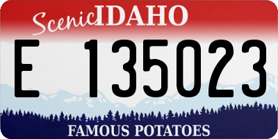 ID license plate E135023