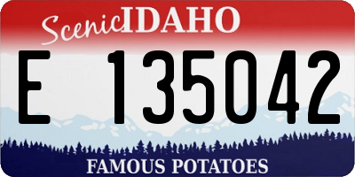 ID license plate E135042