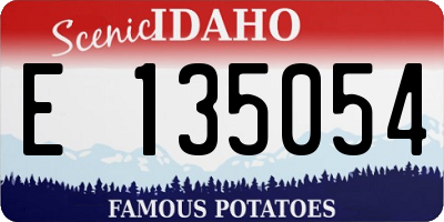 ID license plate E135054