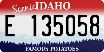 ID license plate E135058