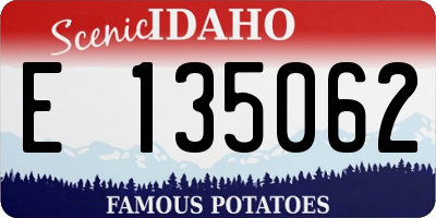 ID license plate E135062