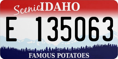ID license plate E135063