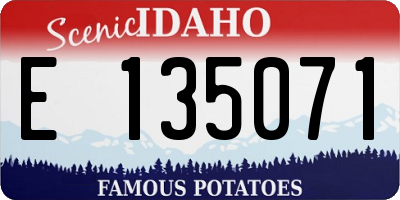 ID license plate E135071