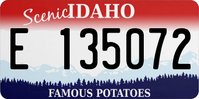 ID license plate E135072