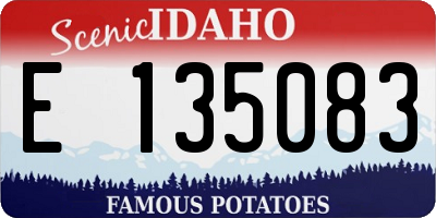 ID license plate E135083