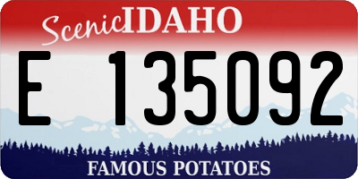 ID license plate E135092