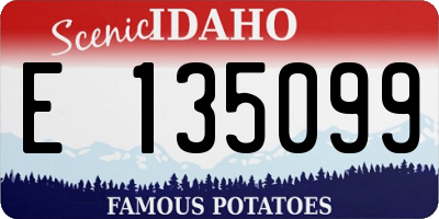 ID license plate E135099