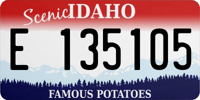 ID license plate E135105