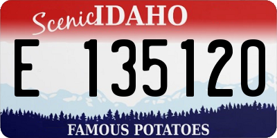 ID license plate E135120