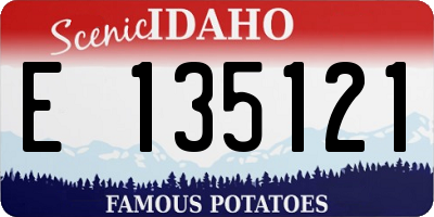 ID license plate E135121