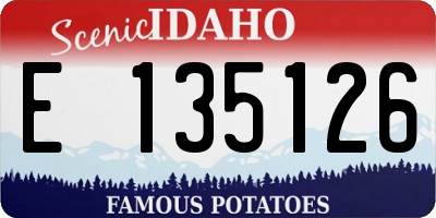 ID license plate E135126