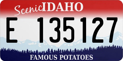 ID license plate E135127
