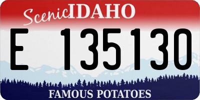 ID license plate E135130