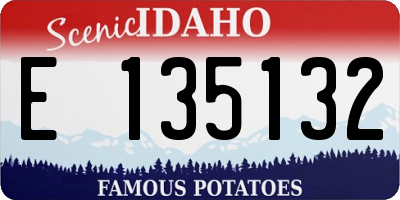 ID license plate E135132