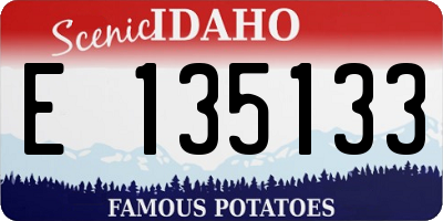 ID license plate E135133