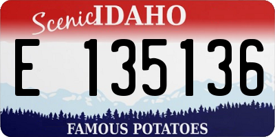 ID license plate E135136