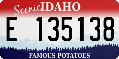 ID license plate E135138