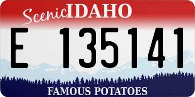 ID license plate E135141