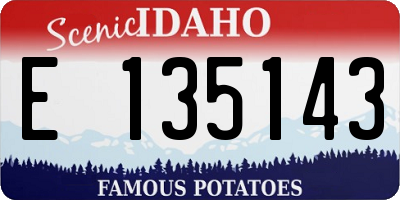 ID license plate E135143