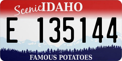 ID license plate E135144