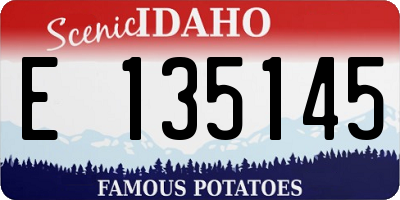 ID license plate E135145
