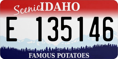 ID license plate E135146
