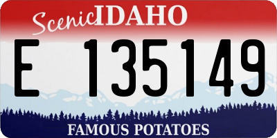 ID license plate E135149