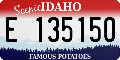 ID license plate E135150