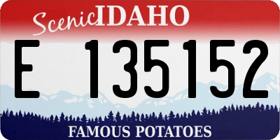 ID license plate E135152