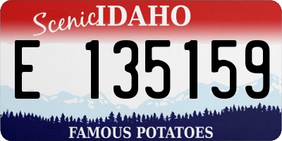 ID license plate E135159