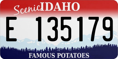 ID license plate E135179