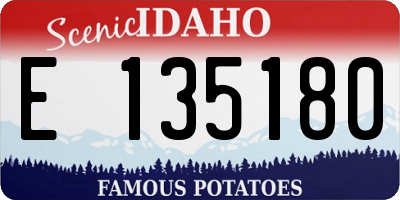 ID license plate E135180