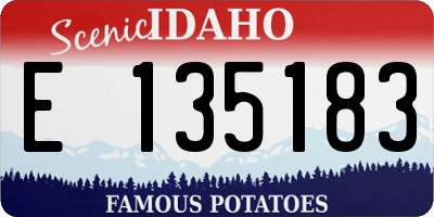 ID license plate E135183