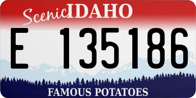 ID license plate E135186