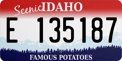 ID license plate E135187