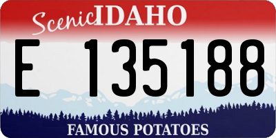 ID license plate E135188