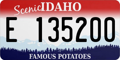 ID license plate E135200