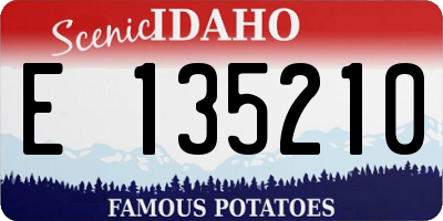 ID license plate E135210