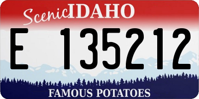 ID license plate E135212