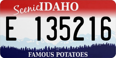 ID license plate E135216
