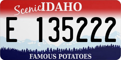 ID license plate E135222