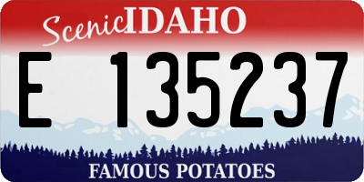 ID license plate E135237