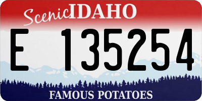 ID license plate E135254