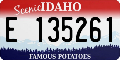 ID license plate E135261