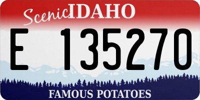 ID license plate E135270
