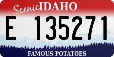 ID license plate E135271