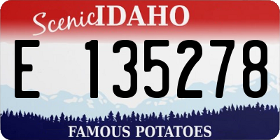ID license plate E135278