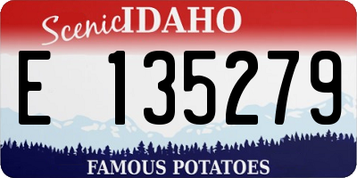 ID license plate E135279